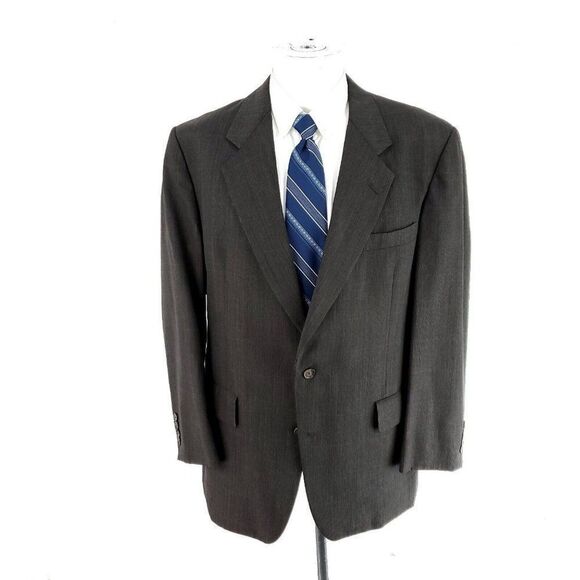Hart Schaffner Marx Wool 2 Button Blazer 40R Gray W/ Multi Color Windowpane - Picture 3 of 10